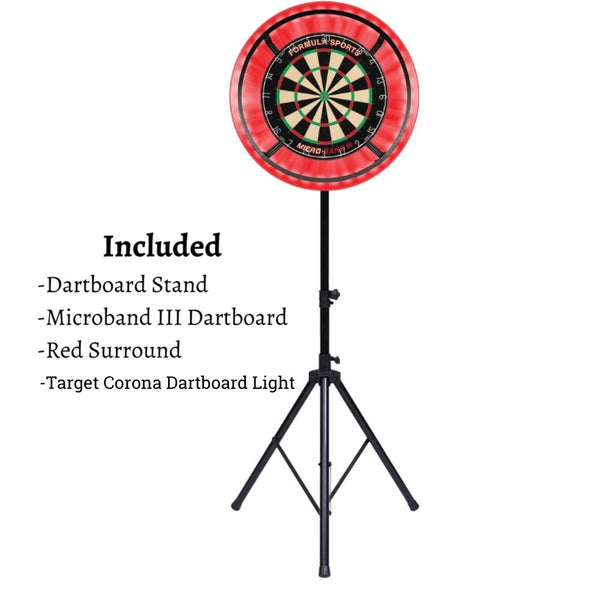 Tripod, Microband III Dartboard, Surround and Corona Light Package