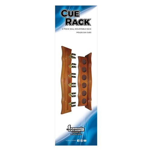 oak cue rack 6 clip