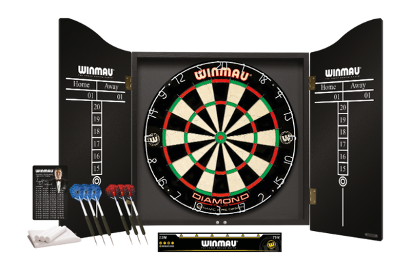 Winmau Pro Dart Board set in Black