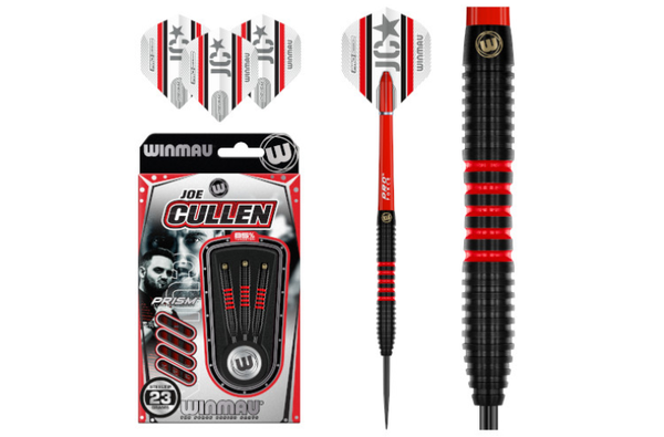 Joe Cullen Pro series 85% Tungsten Onyx coating prism technology dart set