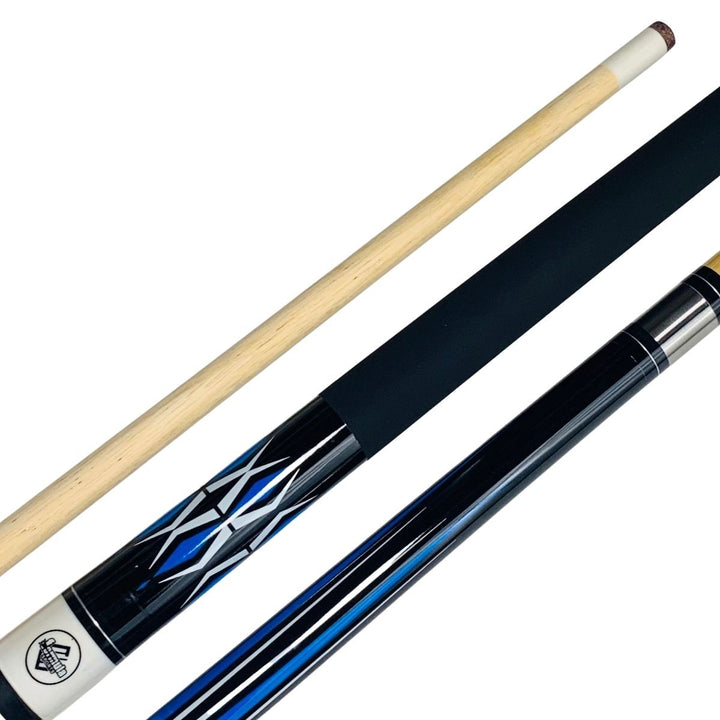9 ball maple cue in blue