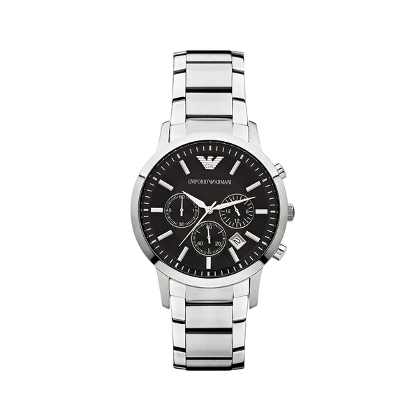 Emporio Armani Classic Chronograph Watch AR2434 - Black/Silver