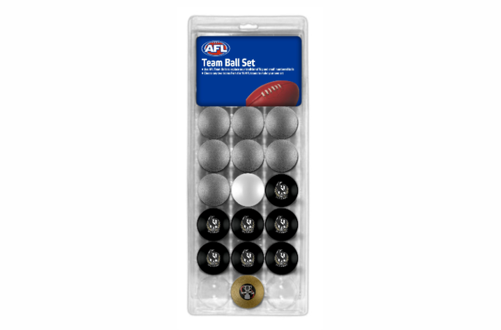 Collingwood Magpies AFL Pool Ball Set - Made by Aramith