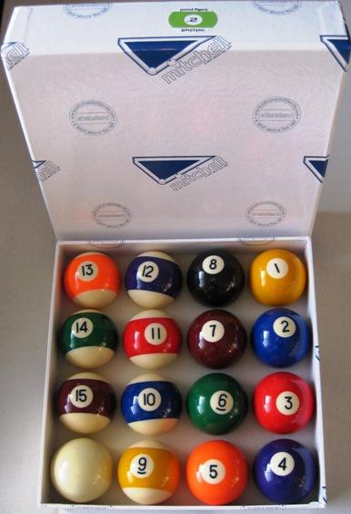 mitchell standard 2" pool balls