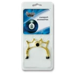 Brass bridge rest for pool and snooker cues