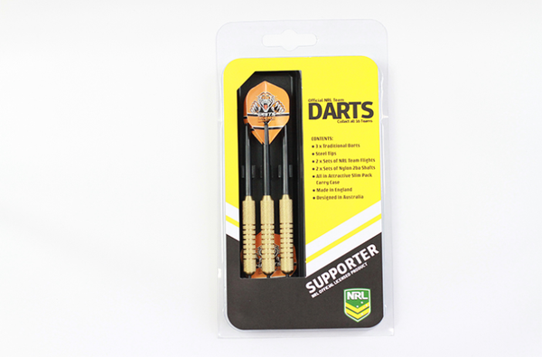 Wests Tigers NRL Team 3x Darts Set with Case