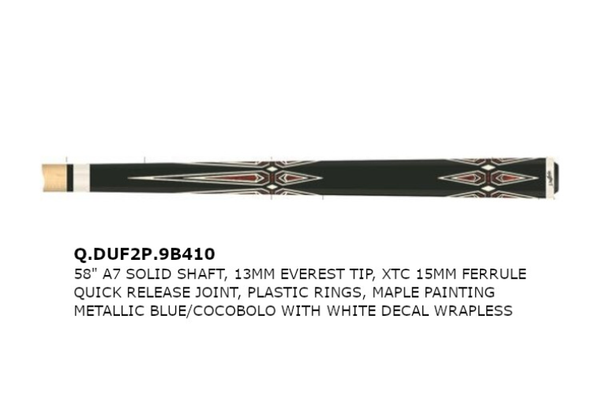 Dufferin 9 Ball Black/Cocobolo 410 Cue 13mm Tip