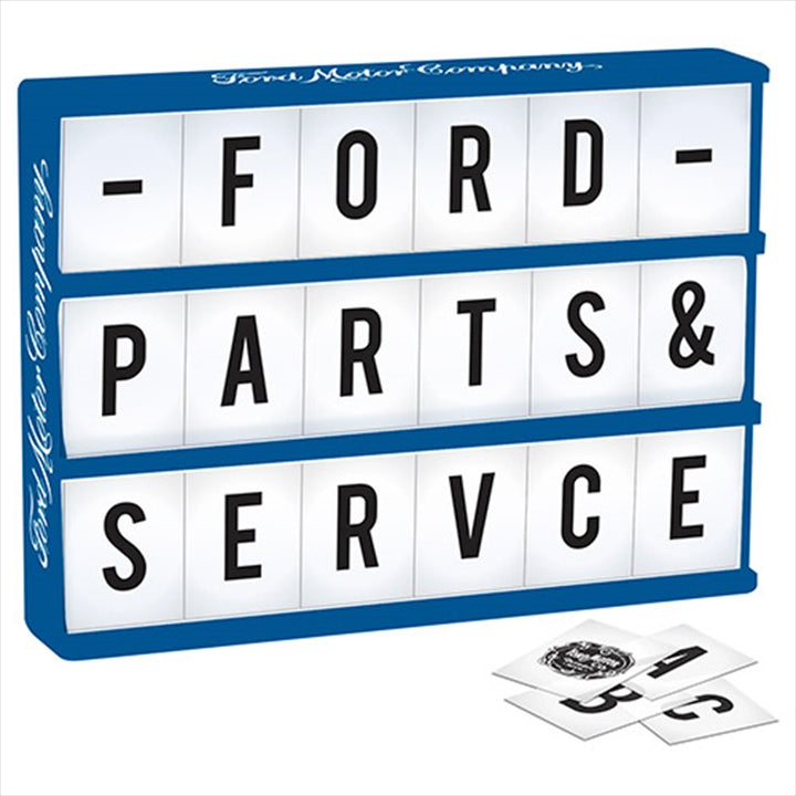 FORD Light Up Box Sign - Comes with 85 Letters and Ford Symbols