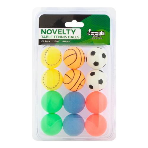 Novelty Table Tennis Balls 12pk