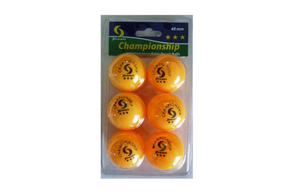 Josan 3 Star Table Tennis Balls 40mm Orange 6 Pack