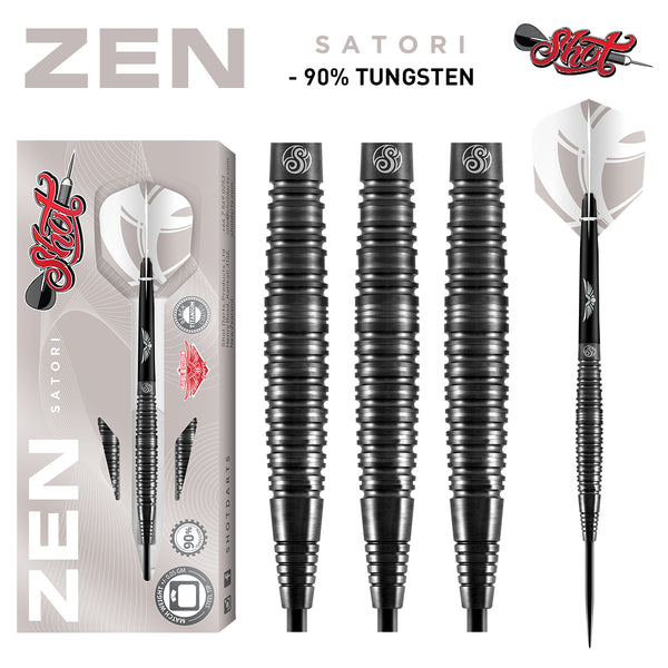 Zen Satori Steel Tip Dart Set-90% Tungsten Barrels