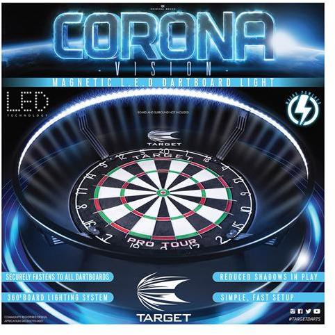 Target Corona dartboard light system packaging