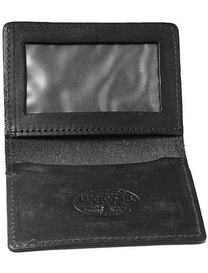 Inside view of The DEATH OR GLORY Card Holder in genuine leather black