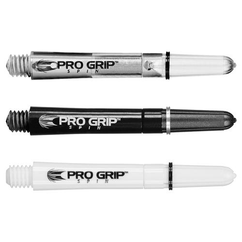 Target ProGrip spin shafts in black, clear, white