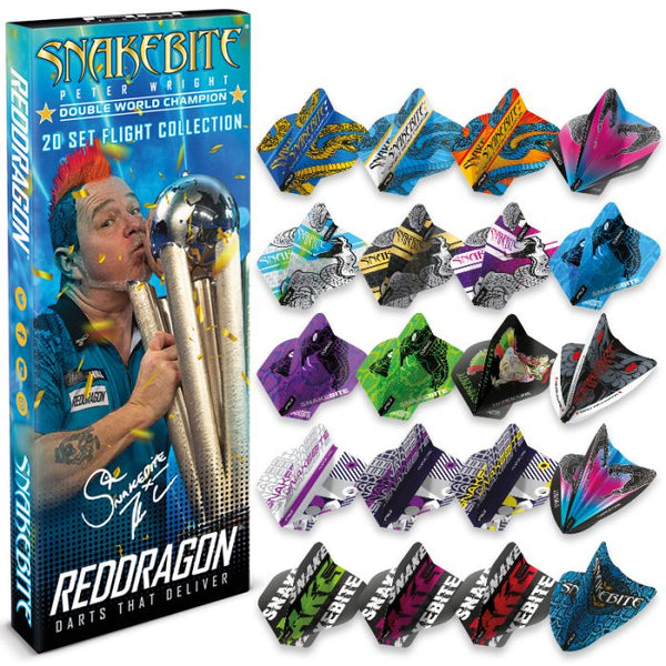 Peter Wright Snakebite Double World Champion 20x Sets Dart Flight Collection